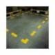 SIMBOLO ADHESIVO DURABLE PVC FORMA DE LINEA PARA DELIMITACION SUELO AMARILLO 150X50X0,7 MM PACK DE 10