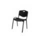 Silla PYC Robledo de PVC negro ergonomica y apilable