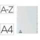 Separador alfabetico Elba plástico DIN A4 11 taladros en color gris