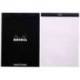 Bloc de notas perforado Rhodia Din A4 liso Negro