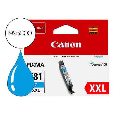 Cartucho Canon 581 XXL Pixma color Cian 1995C001