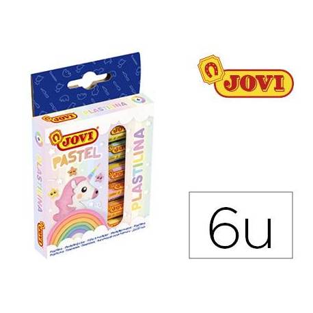 Plastilina Jovi colores pastel estuche 6 colores 15 gr