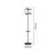 PERCHERO METALICO UNILUX ACCUEIL PIE 8 COLGADORES CON PARAGUERO Y BANDEJA GOTEO GRIS METALIZADO 177 X 38 CM