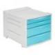Modulo 4 cajones sobremesa Esselte color azul