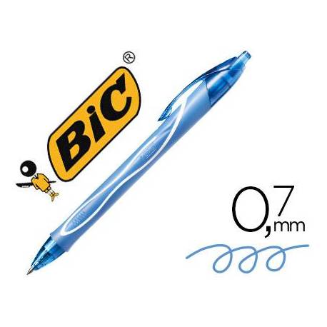 Boligrafo Bic Gelocity Quick Dry Retractil tinta gel color Turquesa 0,7 mm