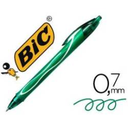 Boligrafo Bic Gelocity Quick Dry Retractil tinta gel Color Verde 0,7 mm