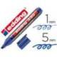 Rotulador permanente Edding 330 color azul punta biselada 1-5mm recargable