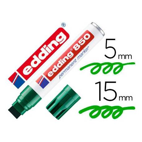 Rotulador Permanente Edding 850 Color Verde Punta Biselada