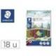 Lapices de colores Staedtler Wopex ecológicos caja de 18 colores largos