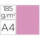 Cartulina Gvarro color Rosa chicle A4 185 g/m2 Paquete de 50