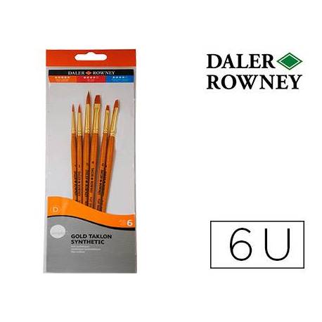 Pinceles acrílico Daler Rowney 6 unidades surtidas