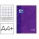 Recambio color 1 oxford din a4+ 80 hojas 90 gr cuadricula 5 mm tapa blanda 4 taladros lila touch.
