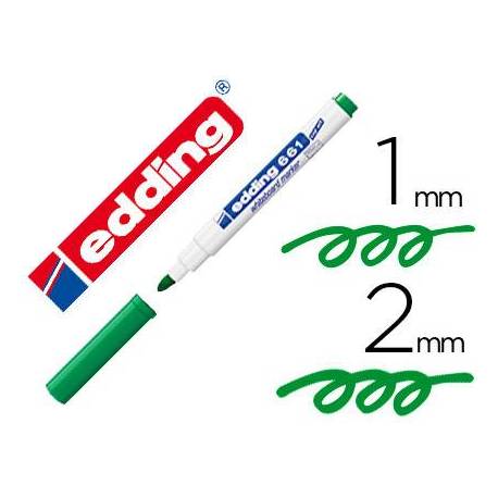 Rotulador para Pizarra Blanca Edding 661 Recargable Color Verde