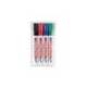 Rotulador para Pizarra Blanca Edding 660 Recargable de Colores Surtidos Blister de 4 unidades