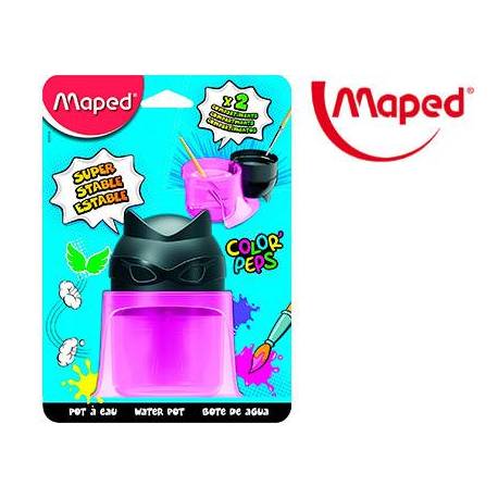 Bote limpia pinceles Maped Color Peps Superhéroes de Plástico