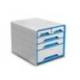 Fichero cajones CEP para 5 cajones mixtos color Blanco/Azul