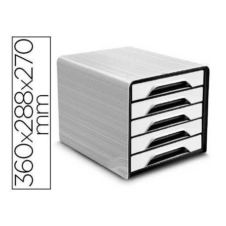Fichero cajones CEP para 5 cajones color Blanco/Negro