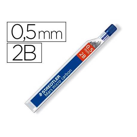 Minas Staedtler Mars Micro 0,5 mm 2B grafito Tubo con 12 unidades