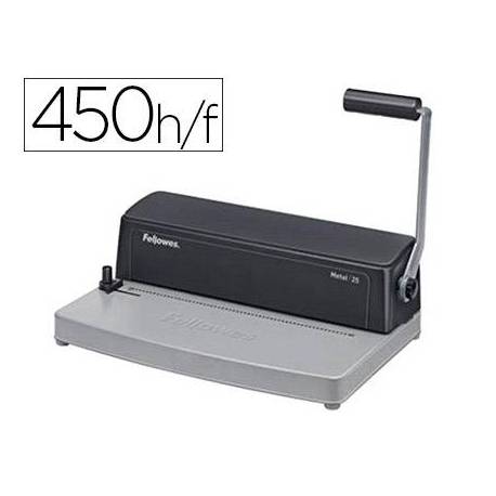 Encuadernadora espiral marca Fellowes Metal 25