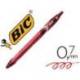 Bolígrafo Bic Gel-ocity Quick Dry Retráctil Punta Media 0,7 mm Color Rojo