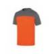 Camiseta manga corta Deltaplus de color Naranja y Gris Talla XL