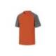 Camiseta manga corta Deltaplus de color Naranja y Gris Talla M