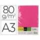 PAPEL COLOR LIDERPAPEL DIN A3 80 GR ROSA INTENSO PAQUETE DE 500 HOJAS