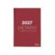 DIETARIO LIDERPAPEL 2027 CUARTO 150X215 MM DIA PAGINA BILINGUE COLOR ROJO PAPEL 70 G FSC