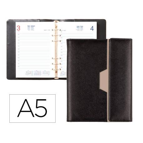 AGENDA ENCUADERNADA LIDERPAPEL 2027 NERO 15X21 CM DIA PAGINA BILINGUE DESIGN 1 PAPEL 70 G FSC