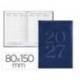 AGENDA OFICINA LIDERPAPEL 2027 ENCUADERNADA CRETA SEMANA VISTA 80X150 MM BILINGUE 70G PAPEL FSC BLUE