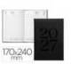 AGENDA OFICINA LIDERPAPEL 2027 ENCUADERNADA CRETA DIA PAGINA 170X240 MM BILINGUE 70G PAPEL FSC BLACK