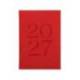 AGENDA OFICINA LIDERPAPEL 2027 ENCUADERNADA CRETA DIA PAGINA 170X240 MM BILINGUE 70G PAPEL FSC BURGUNDY