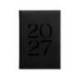 AGENDA OFICINA LIDERPAPEL 2027 ENCUADERNADA CRETA DIA PAGINA A5 BILINGUE 70G PAPEL FSC BLACK