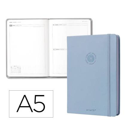 AGENDA OFICINA LIDERPAPEL 2027 ENCUADERNADA SOLID COLORS DIA PAGINA A5 BILINGUE 70G PAPEL FSC DESIGN 10