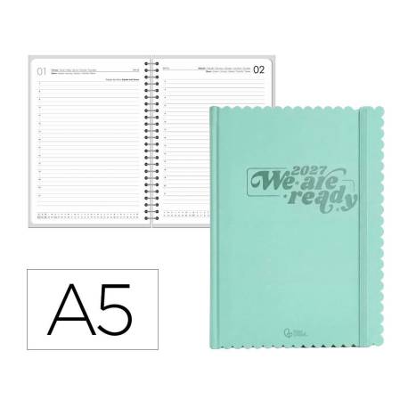 AGENDA OFICINA LIDERPAPEL 2027 ENCUADERNADA CLOUDY DIA PAGINA A5 BILINGUE 70G PAPEL FSC DESIGN 3
