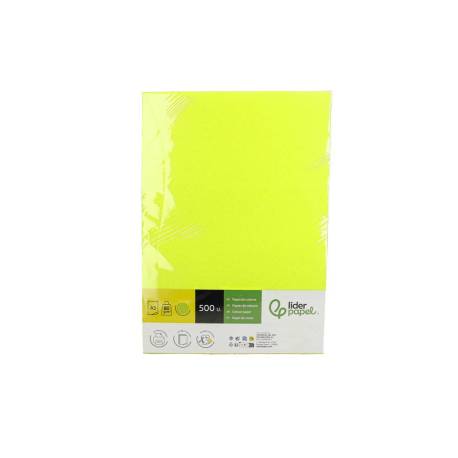 PAPEL COLOR LIDERPAPEL DIN A3 80 GR AMARILLO NEON PAQUETE DE 500 HOJAS