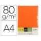 PAPEL COLOR LIDERPAPEL DIN A4 80 GR NARANJA INTENSO PAQUETE DE 500 HOJAS