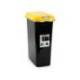 CONTENEDOR PARA RECICLAJE PLASTICFORTE 25 L CON TAPA COLOR AMARILLO PARCHIS