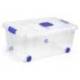 CONTENEDOR PLASTICO PLASTICFORTE N 3 TRANSPARENTE CON TAPA CAPACIDAD 36 L