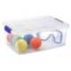 CONTENEDOR PLASTICO PLASTICFORTE 9 LITROS N 29 TRANSPARENTE CON TAPA 260X370X140 MM