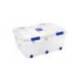 Contenedor plastico plasticforte 100 litros n 15 transparente con tapa 330x800x600 mm