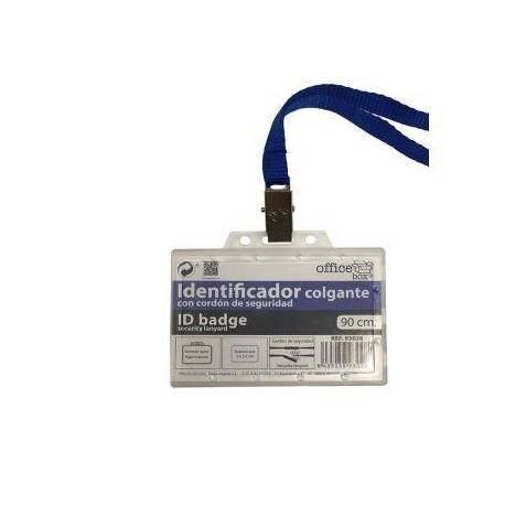 IDENTIFICADOR CON CORDON OFFICE BOX CON CORDON DE SEGURIDAD AZUL