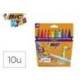 Rotulador Bic Kid Visaquarelle Punta Fina Extraflexible Pack 10 unidades