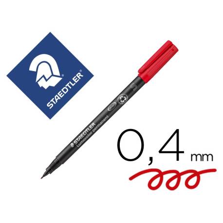 ROTULADOR STAEDTLER LUMOCOLOR RETROPROYECCION PUNTA DE FIBRAPERMANENTE 313-2 ROJO PUNTA SUPER FINA REDONDA 0.4 MM