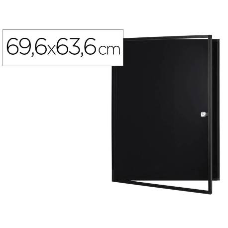 VITRINA DE ANUNCIOS BI-OFFICE NEW GEN MAGNETICA ACERO LACADO 6XA4 PARA INTERIOR COLOR NEGRO 696X636X36 MM