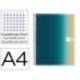 CUADERNO ESPIRAL MIQUELRIUS DIN A4 80 HOJAS 90 GR CUADRO 5 MM TAPA FORRADA AURORA ICELAND