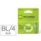 PILA GP RECARGABLE AA 1300 MAH BLISTER DE 4 UNIDADES