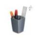 CUBILETE PORTALAPICES CEP MINERAL PLASTICO COLOR GRIS 75X75X95 MM