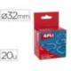 ANILLA BISAGRA APLI NIQUELADA DIAMETRO 32 MM CAJA DE 20 UNIDADES