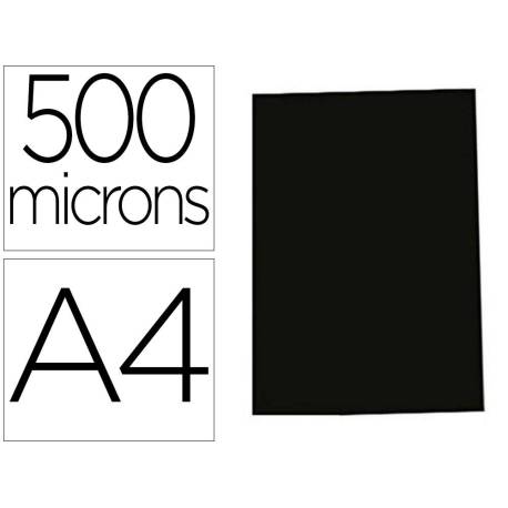 TAPA DE ENCUADERNACION GBG POLIPROPILENO POLYCOVER OPACA 500 MC DIN A4 COLOR NEGRO PACK DE 100 UNIDADES
